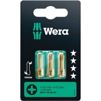 Wera - Set 3 Puntas Pozidriv Pz1 / Pz2 / Pz3 X 25 Mm Extra-Duras
