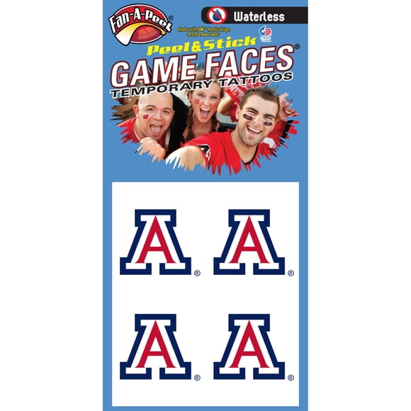 Tatuaje Temporal sin Agua FAN-A-PEEL Arizona Wildcats