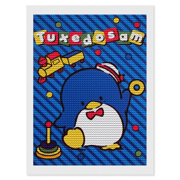 Tuxedo Sam Kits de Pintura de Diamantes para Adultos
