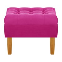 Bodevir - Pouf Wood 1C Felpa 04 Fucsia