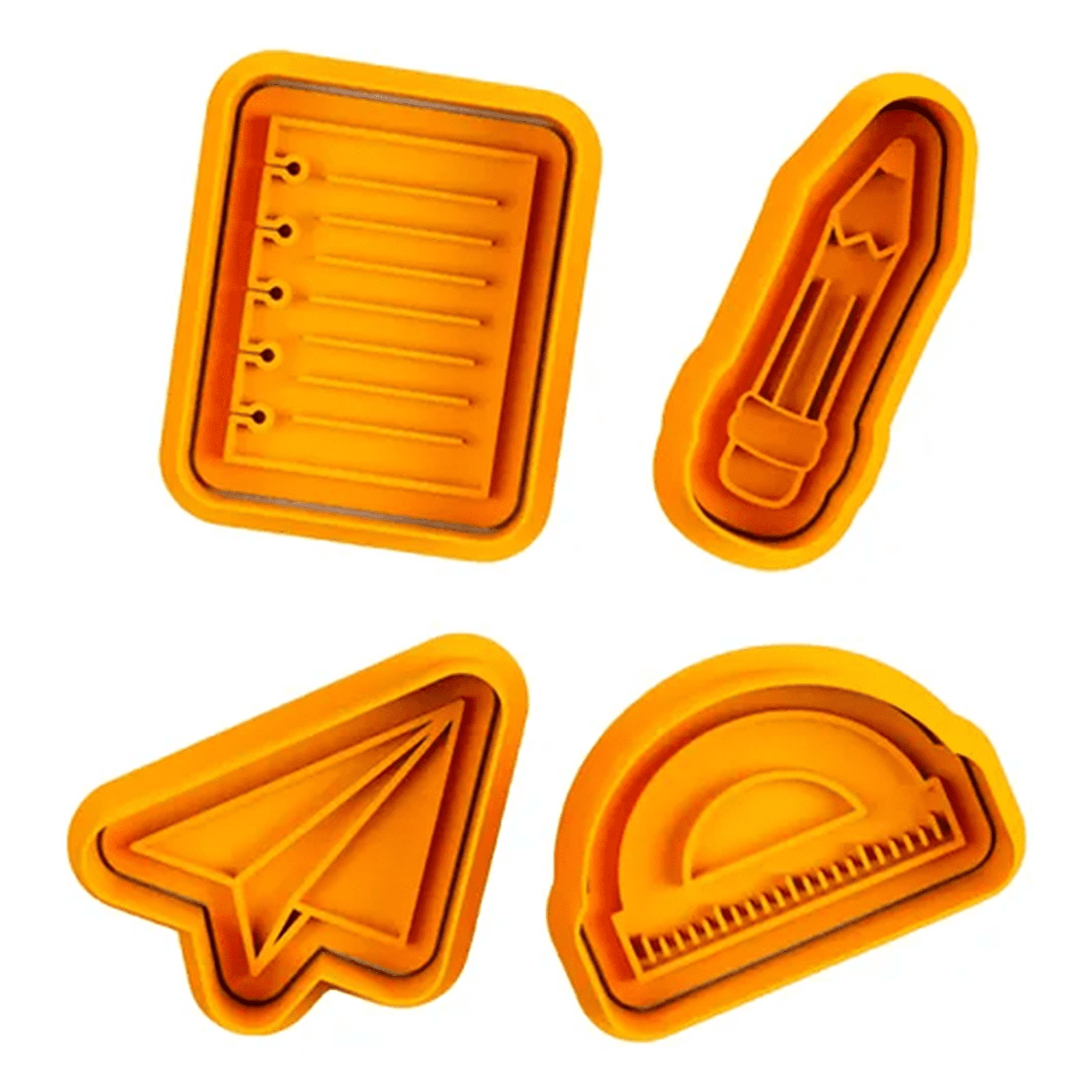 Genérico - Cortadores De Galletas - Utiles Escolares (pack 4 Un)