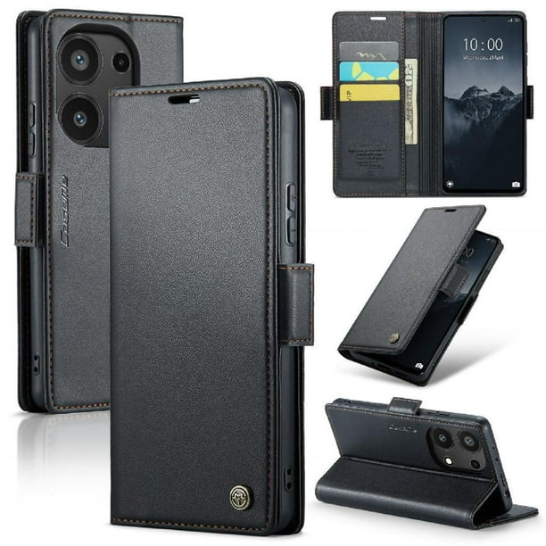 CaseMe tipo cartera Xiaomi Redmi Note 13 Pro 4G con cierre magnético, RFID, tarjetero, soporte, carga inalámbrica