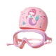 thumbnail image 1 of Gorro De Natación Para Niños, Gafas De Natación Para Snorkel, Piscina, Equipo De Buceo, Color Morado Y Rosa, 1 of 4