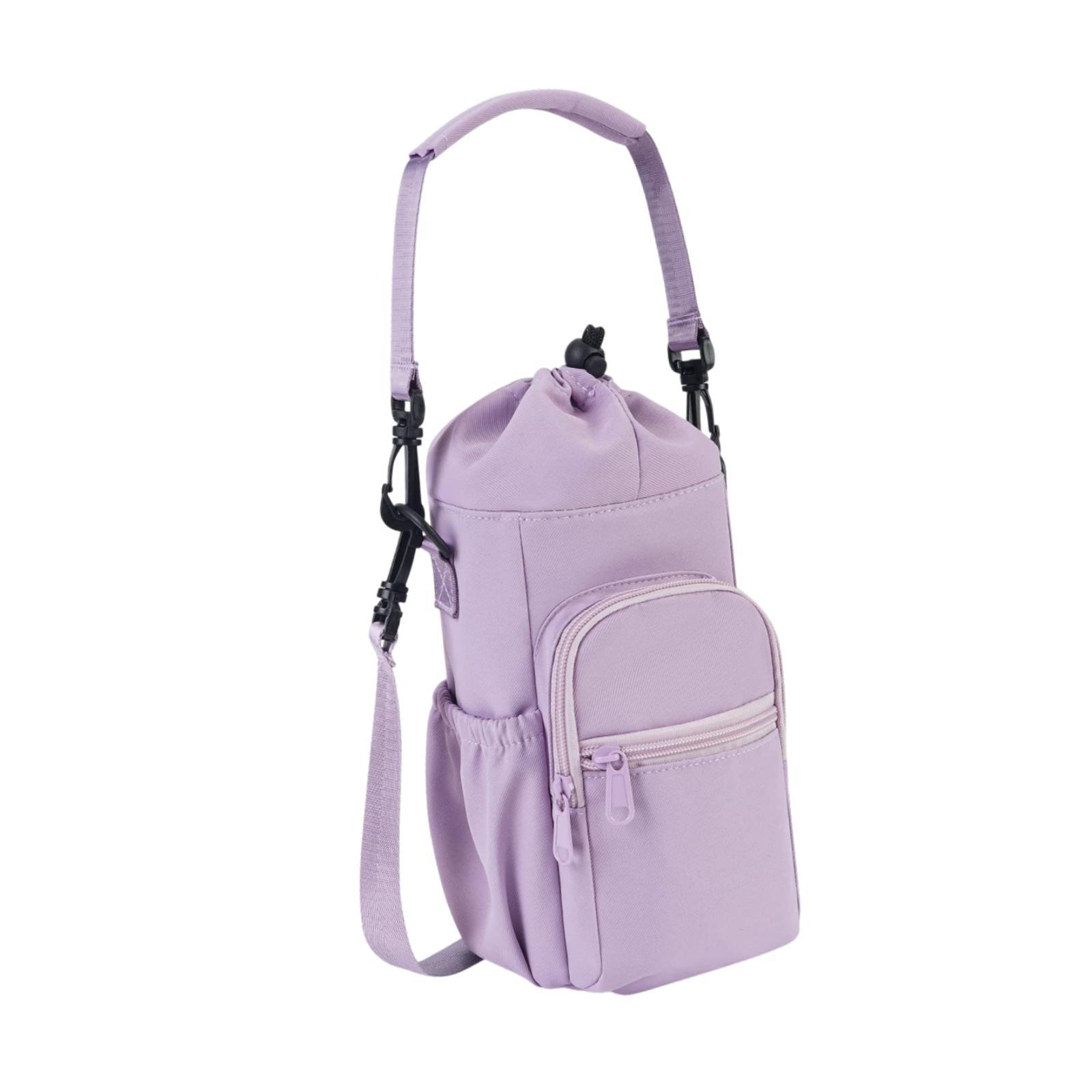 Magideal - Botella De Agua Portadora Bolsas De Botella De Agua De Correa Para Hombro Extraíble Con Cremallera En La Bolsa Para Conducir La Escalada En Bicicleta Púrpura