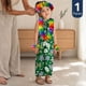 thumbnail image 1 of Traje Pareo Pascuense Hawaiano Verde con Accesorios Niña Fiestas Patrias, 1 of 8