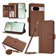 thumbnail image 1 of Funda Cartera para Google Pixel 8A con Bolsillo para Billetes, Marrón, 1 of 6