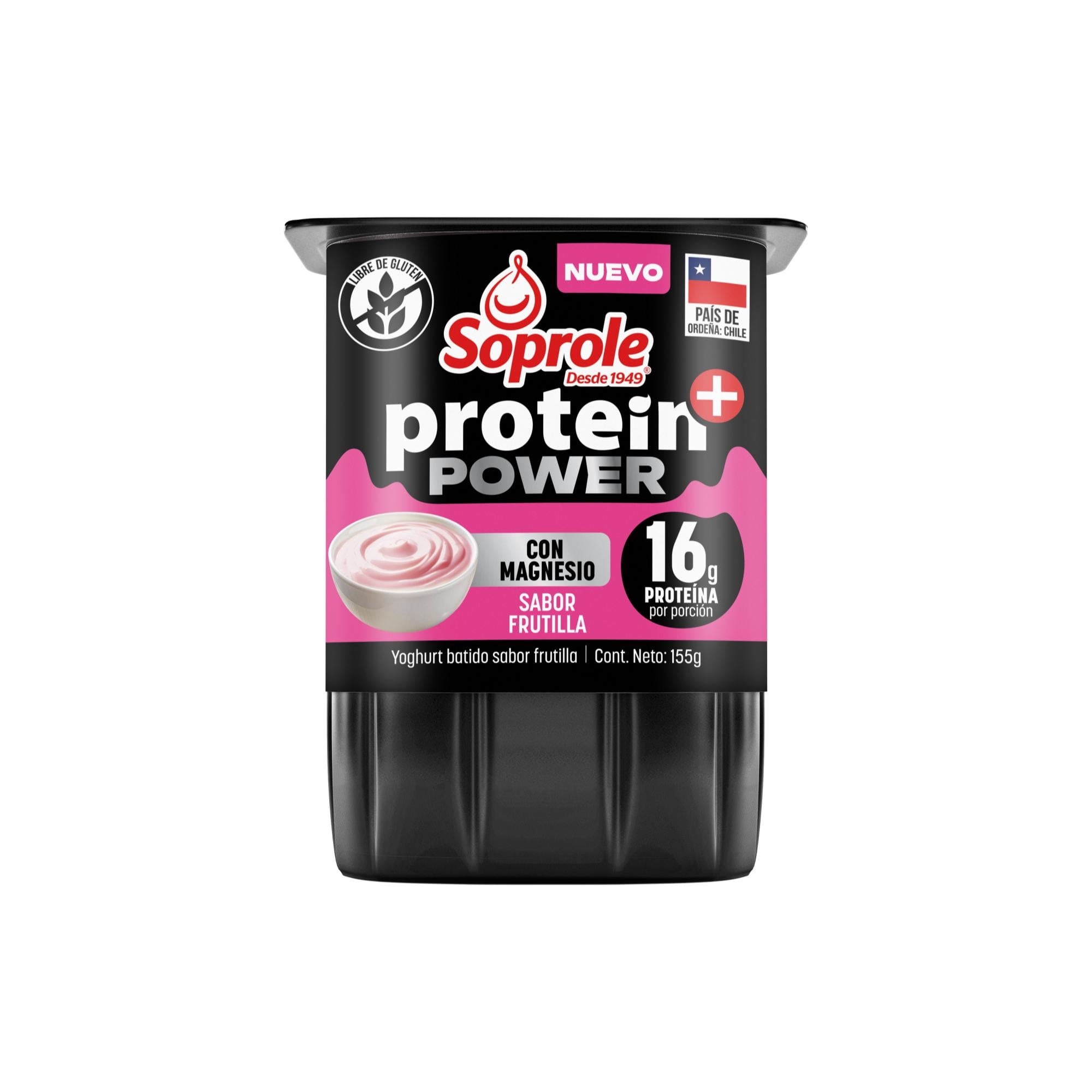 Yoghurt Protein+ Power Frutilla 155 g Soprole