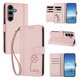 thumbnail image 2 of Funda Cartera Trébol para Samsung Galaxy S25 Plus con Ranuras Tarjetas y Carga Inalámbrica Rosa, 2 of 6
