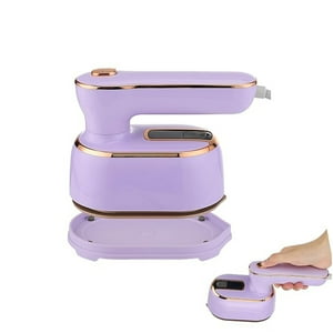 Veat00L - Mini Hierro De Vapor De Viaje Portátil - Doble Planchado Seco Y Húmedo, Calentamiento Rápido De 1000W - Hierro Doméstico Con Mango Ajustable De 180°