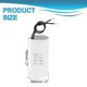thumbnail image 2 of Condensador de Funcionamiento Uxcell 70uF CBB60, Condensador de Arranque con 2 Cables, Motor de Arranque AC 450V con Frecuencia de 50Hz/60Hz, Adecuado para Compresores de Aire Bombas, Blanco, 2 of 6