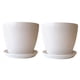 thumbnail image 1 of Set de 2 Maceteros y 2 Platos Biodegradables Actual Blanco, 1 of 5
