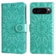 thumbnail image 3 of Funda tipo cartera FOXDOCK para Google Pixel 9 Pro XL , diseño girasol en relieve, cuero PU, cierre magnético, soporte y tarjetero, 3 of 5