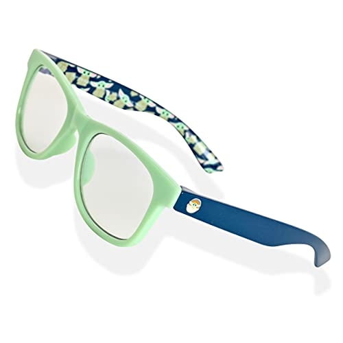 Lentes Star Wars Baby Yoda - Gafas Con Bloqueo De Luz Azul Para Niños Con Estuche Para Niños, Gafas Para Videojuegos Para Computadora, Edad 2-10, Protección Para Gafas (verde/azul)