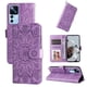 thumbnail image 2 of Funda tipo cartera FOXDOCK para Xiaomi 12T Pro , diseño girasol en relieve, cuero PU, cierre magnético, soporte y tarjetero, 2 of 5