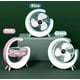 thumbnail image 3 of Ventilador Portátil Giratorio Con Luz Multicolor verde claro, 3 of 5