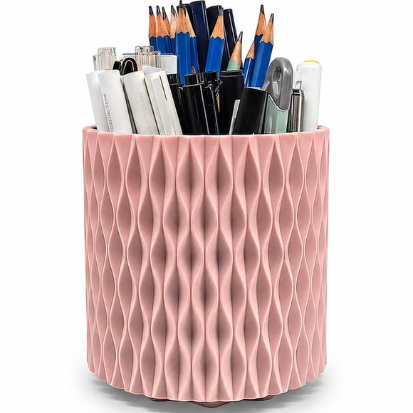 Organizador de Escritorio Giratorio Rosa de 5 Compartimentos Caddy Lebenrich
