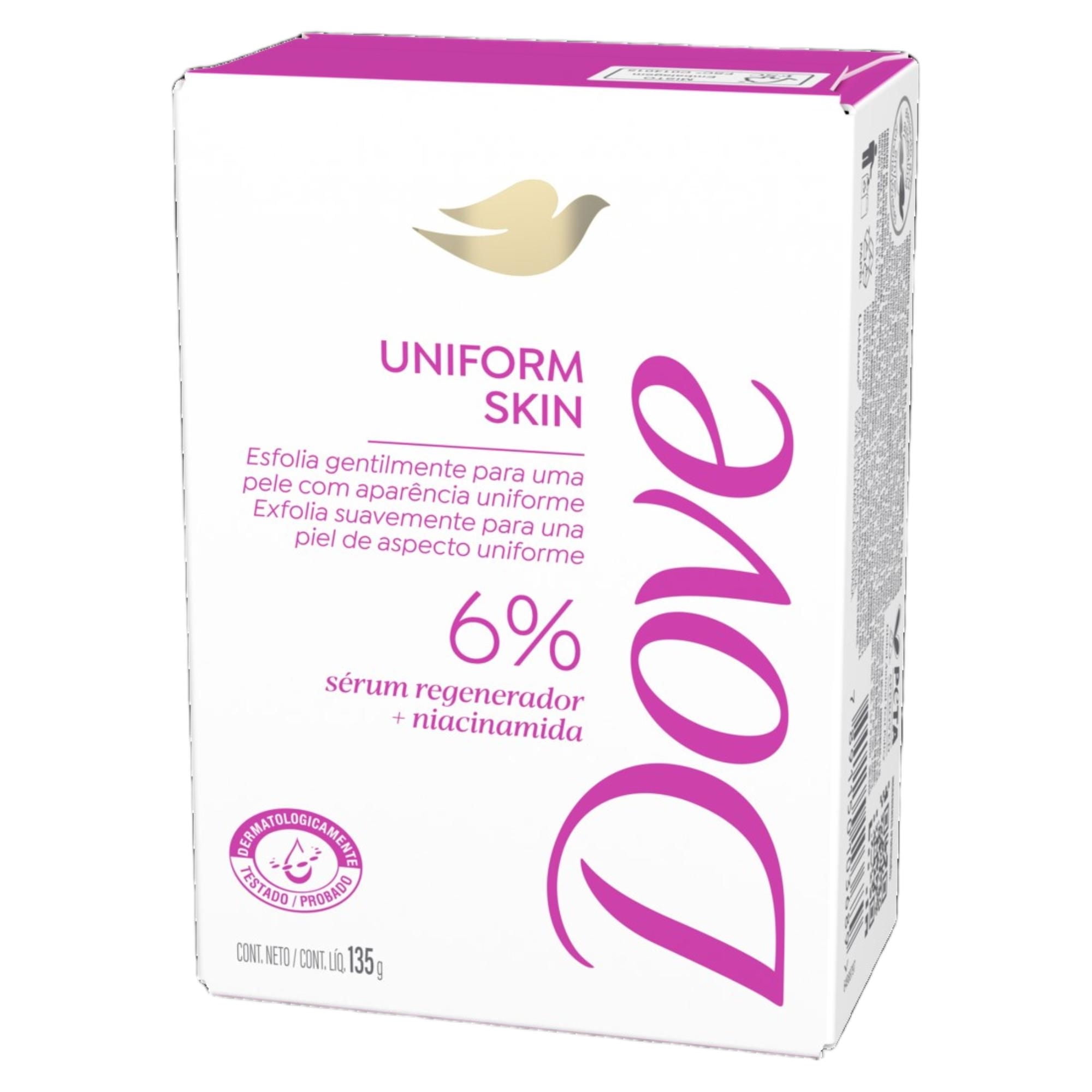 Jabon en Barra Dove Tono Uniforme, 135 g