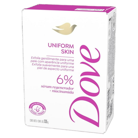Jabón en Barra Dove Tono Uniforme, 135 g