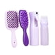 thumbnail image 2 of Juego de Cepillos para el Cabello - Herramienta de Estilismo para Salón, 4 Unidades (Violeta), 2 of 3