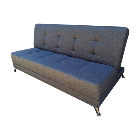 Muebles Hvm - Futon Patagonia Gris Lino 3 Cuerpos Pmetal