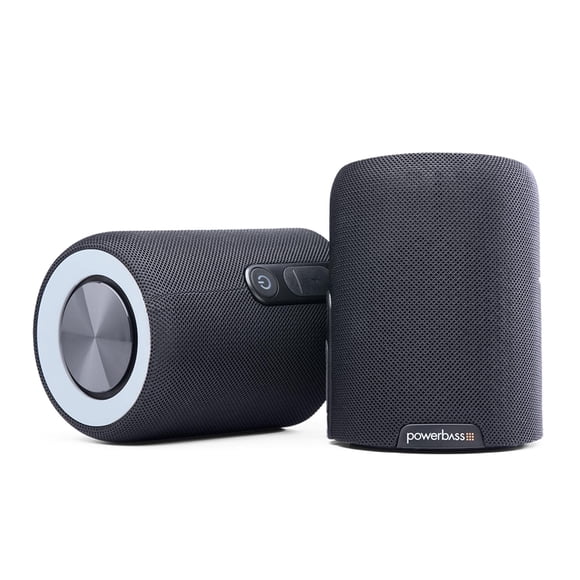 Bocina Bluetooth Portátil Doble PowerBass BT200 Negra