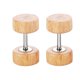 thumbnail image 2 of Madera Madera Mujeres Pendientes Stud Ear Plugs Piercings Tornillo 8mm Natural, 2 of 3