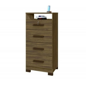 Importclick - Cómoda Cajonera Madera Nogal Topaz 130X61X46 Cm