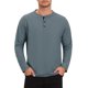 thumbnail image 5 of INSPIRE CHIC Camisetas Henley de Manga Larga para Hombre, Camiseta Básica de Manga Larga, Talla XL, Gris Oscuro, 5 of 6