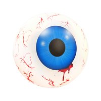 Magideal - Globo Ocular Inflable De Halloween, Bolas De Ojos Aterradoras, Juguetes Para Decoración De Fiestas En El Jardín Azul 1Pc