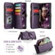thumbnail image 3 of CaseMe Funda de Cuero para iPhone 17 Pro Max de 6.9 Pulgadas con Billetera [Bloqueo RFID] con Ranura para Billetes con Zíper y 10 Tarjeteros, Correa de Hombro Magnética de Cuero PU Suave para Mujer, 3 of 12