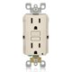 thumbnail image 1 of Salida GFCI Leviton de 15 amperios, autocomprobación, no es resistente a manipulaciones, 1 of 5