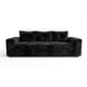 thumbnail image 3 of Sofa Praga 3 Cuerpos Felpa Negro, 3 of 5