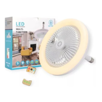 Genérico - Foco Ventilador Led 30W Control Habitación Techo Luz Cálida Blanco Frío