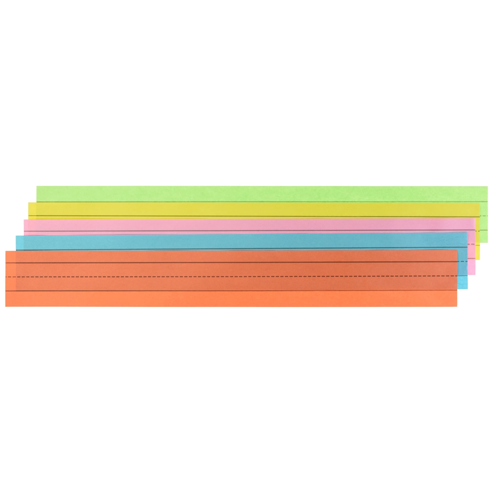 Smart Ruled Sentence Strips School Smart Ruled Rainbow, 3 x 24 cm, paquete de 100 ...