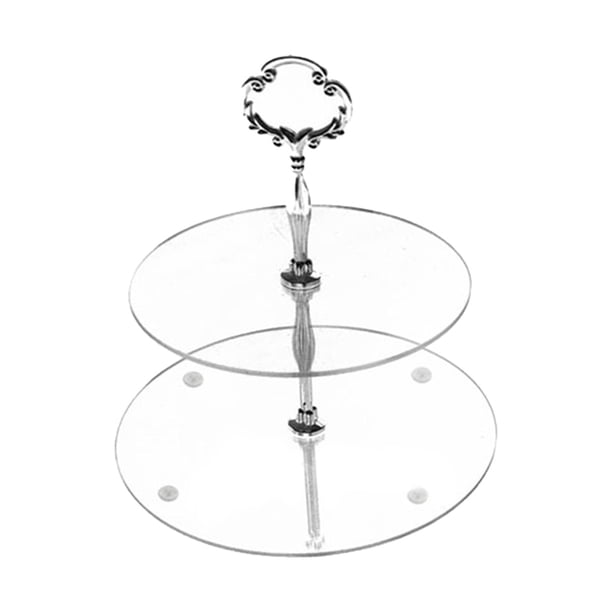 Soportes para Cupcakes para Postre, Bandeja para Servir Bodas, Plato de Fruta, Plato Duradero Ligero de Lujo para Servir Cupcakes para Vacaciones , 2 niveles, 15 cm a 20 cm