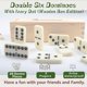 thumbnail image 3 of Juego de dominó Smilejoy Double 6 con funda de madera para adultos (2 jugadores), 3 of 8