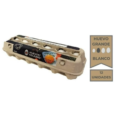 Huevos Grande Blanco 12 Unidades 12 Un Coliumo