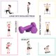 thumbnail image 4 of Mancuernas Balelinko de neopreno, 2,5 kg, color morado, para yoga y pilates, 4 of 4