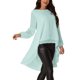 thumbnail image 4 of INSPIRE CHIC Blusas asimétricas de gasa casuales elegantes para mujer con mangas largas de linterna y cuello redondo L Verde menta, 4 of 6