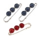 thumbnail image 1 of Diamantes De Imitación Espaciador Cuentas Pin Broche Clip Bufanda Sombrero Rojo Azul, 1 of 3
