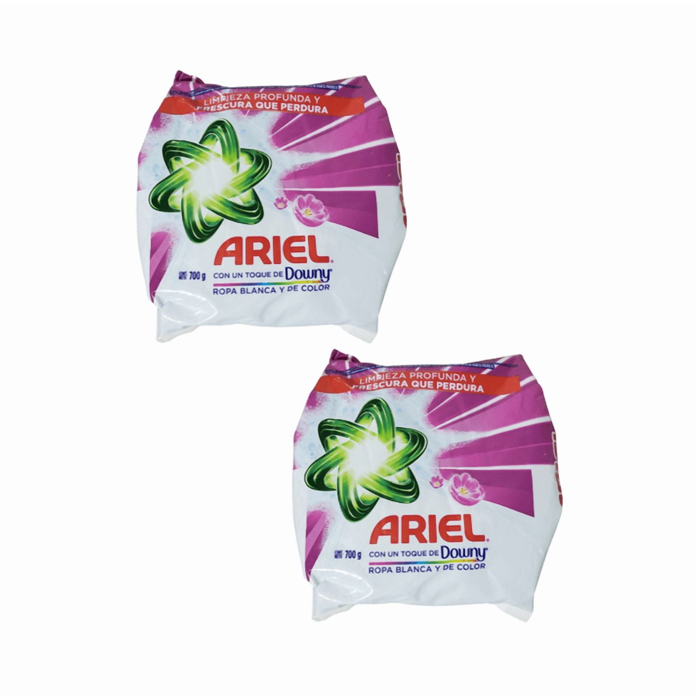 Pack 2 Unidades Detergentes En Polvo Ariel Downy 700gr