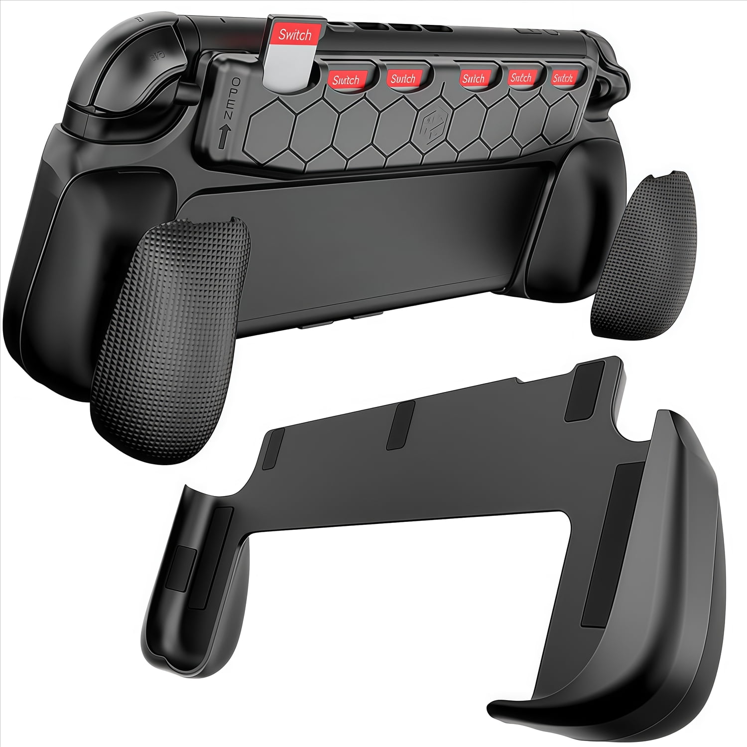 Genérico - Funda De Una Sola Pieza Para Switch 2, Funda Protectora Con Agarre Asistido, Plástico Blando Tpe, Con Capacidad Para 6 Tarjetas De Juego, Diseño Ergonómico, Agarre Cómodo, Fácil De Colocar