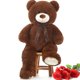 thumbnail image 1 of Oso de peluche gigante Morismos de peluche, 90 cm, color marrón, 1 of 9