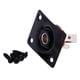 thumbnail image 2 of Rectangular Salida Entrada Jack Placa Enchufe Enchufe Para Guitarra Eléctrica Bajo Negro, 2 of 3