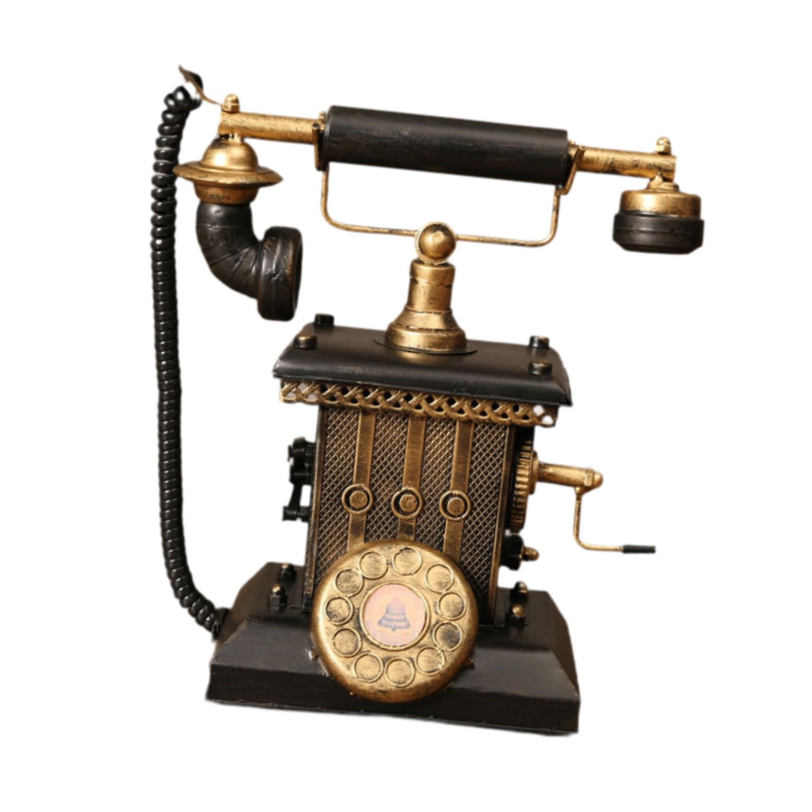 Bothyi - Adorno De Teléfono Fijo Tradicional, Decoración Moderna Para El Hogar, Modelo De Teléfono Con Cable, 23 Cm X 13 Cm X 26 Cm