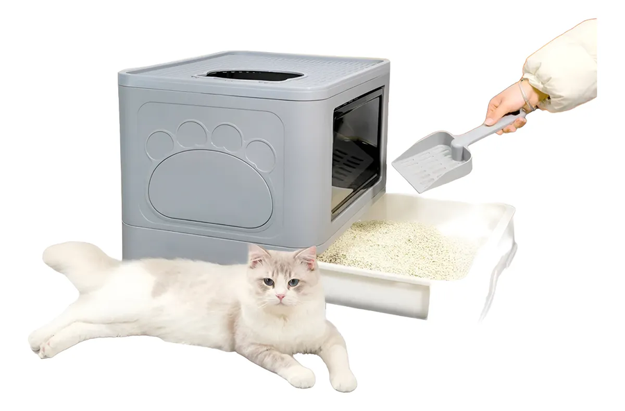 Genérico - Arenero Cerrado Para Gatos Xxl Con Pala Y Filtro