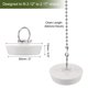 thumbnail image 2 of Uxcell 2Pcs Tapones de Bañera, Tapones de Caucho para Bañera Tapón de Desagüe de 2" y Cadena con Cuentas de 15", Blanco, 2 of 6