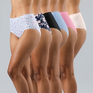 Pack 6X Calzon Maxi Bonded Microfibra Flores Mujer 25568-172