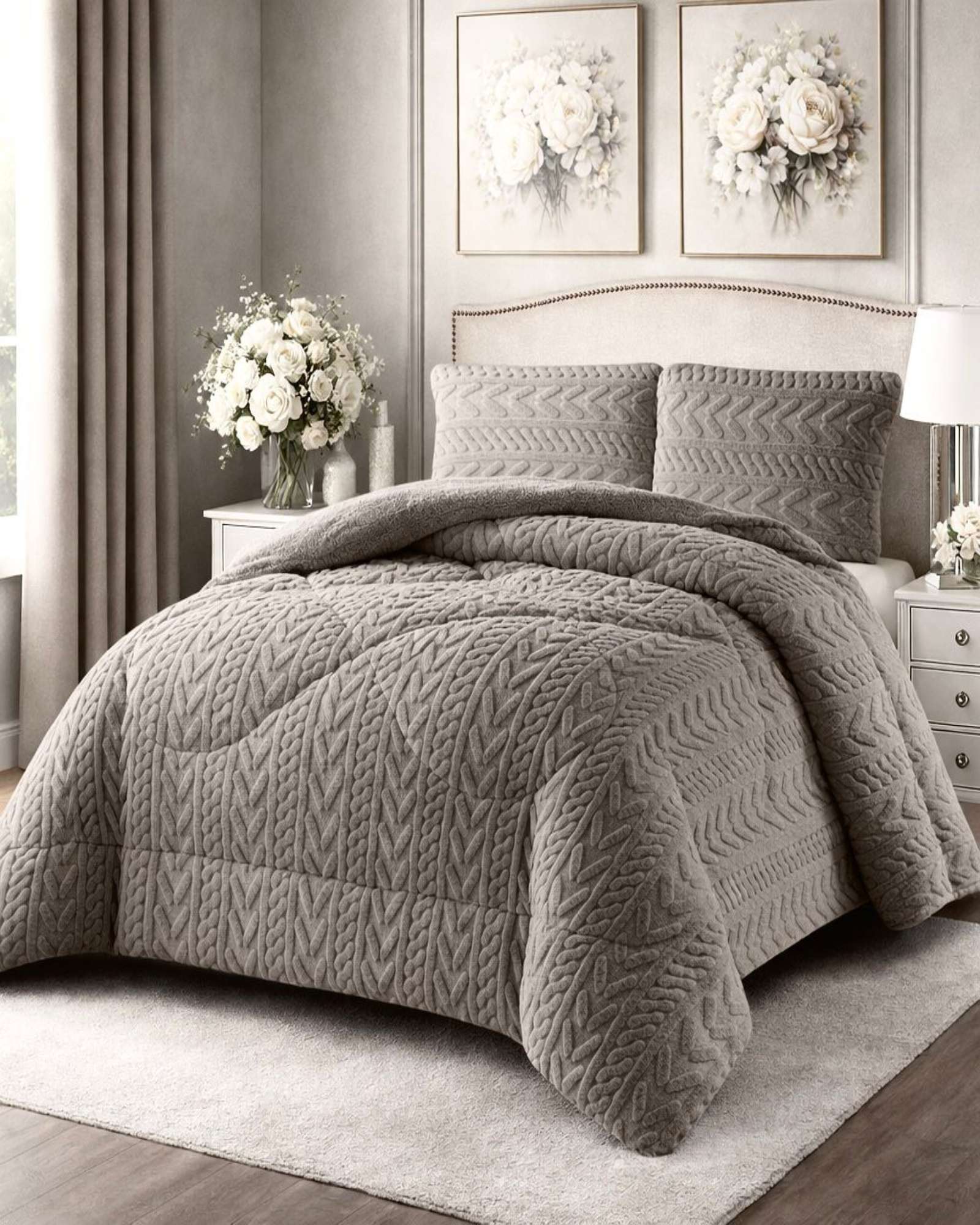 Tengfei - Cubrecama Con Chiporro Elegante Para Invierno Plaza Y Media Diseño 2026