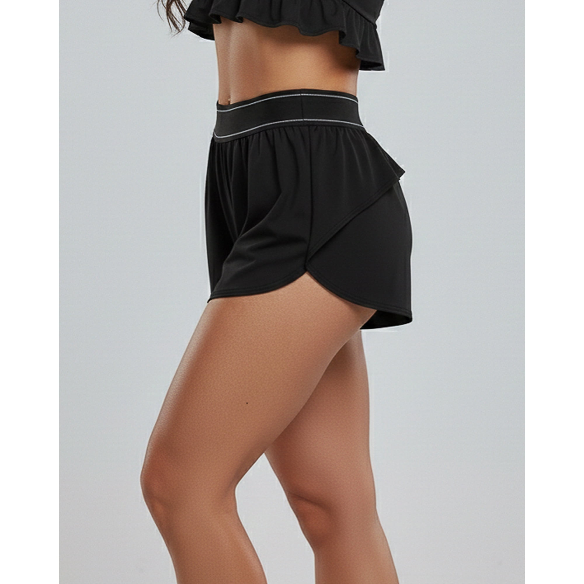 Flix Spa - Short Deportivo Mujer Tipo Calza Corta Detalle Trasero